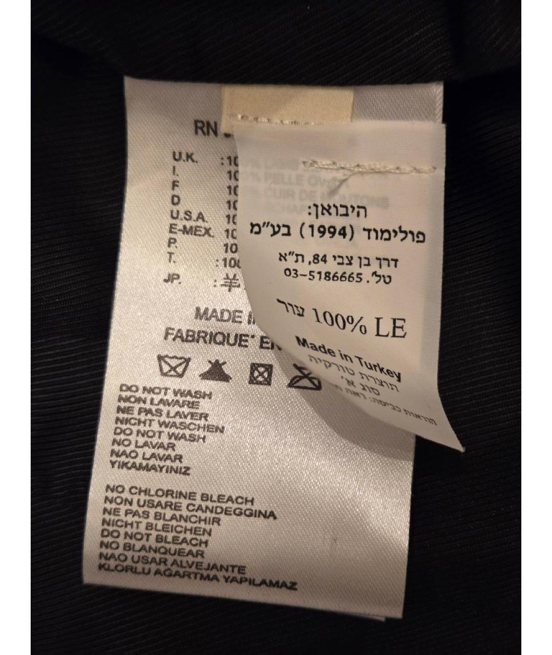 DIESEL BLACK GOLD Черная кожаная куртка, фото 5