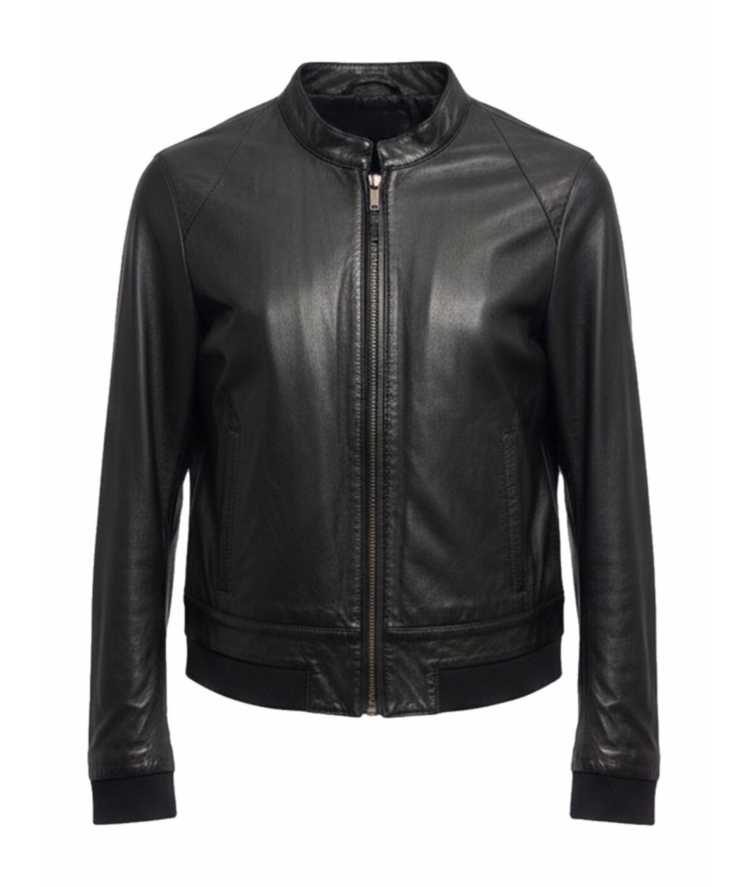 DIESEL BLACK GOLD Черная кожаная куртка, фото 1