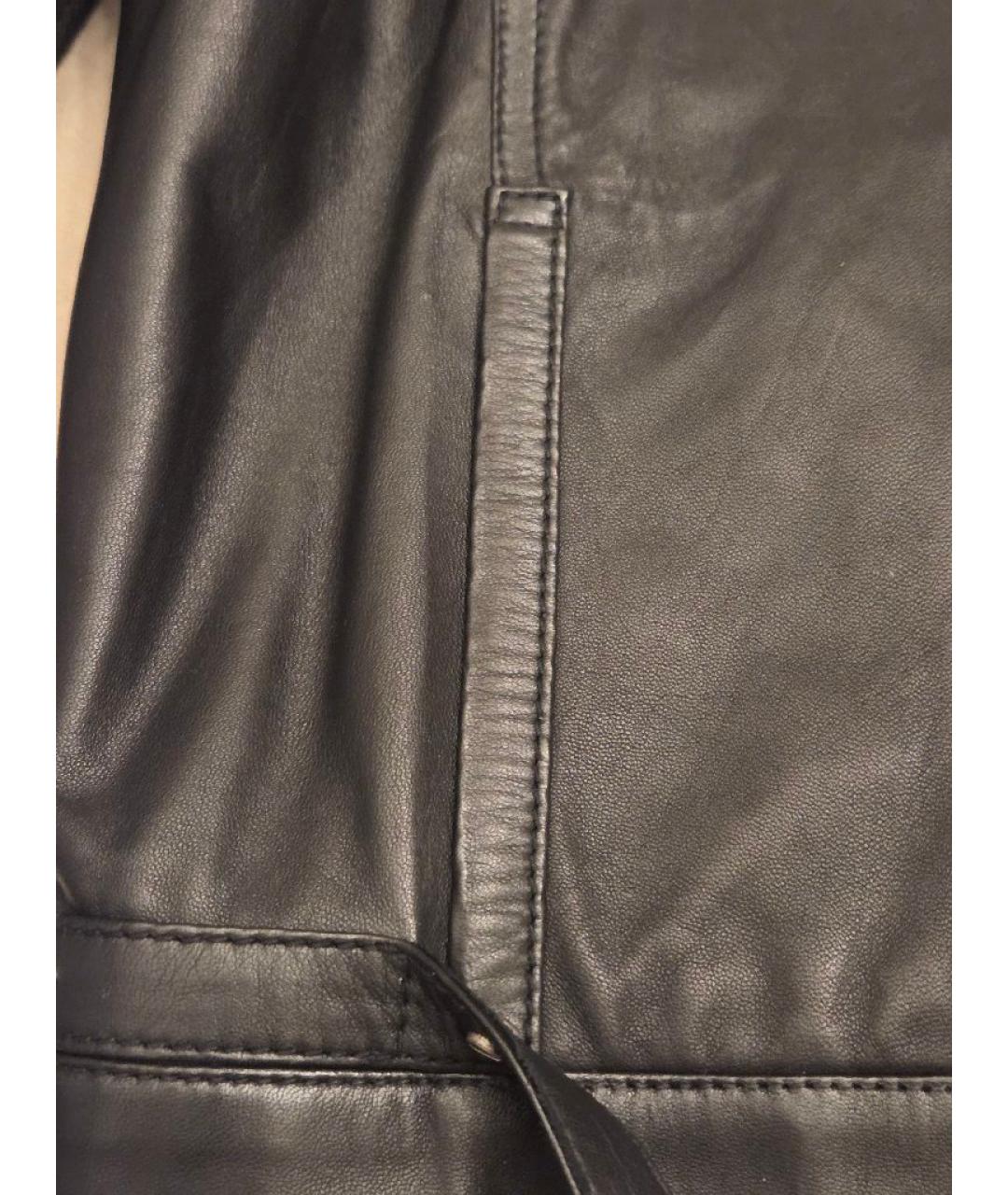 DIESEL BLACK GOLD Черная кожаная куртка, фото 9