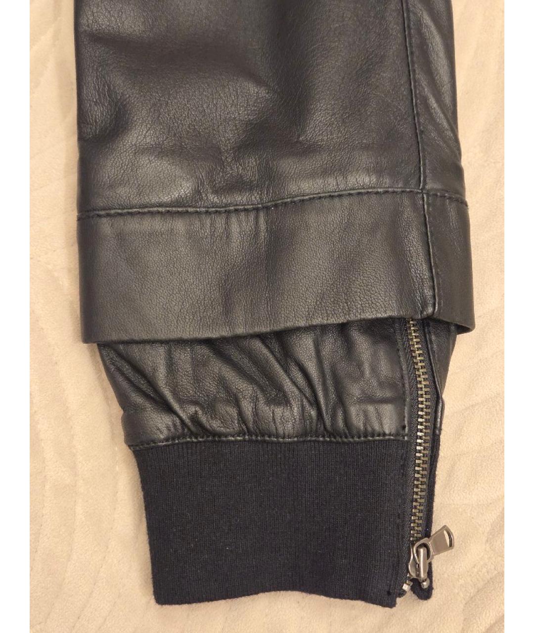 DIESEL BLACK GOLD Черная кожаная куртка, фото 7