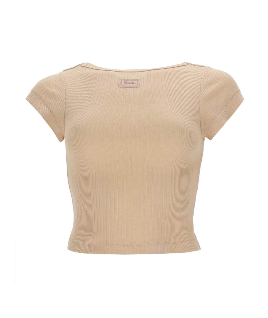 JEAN PAUL GAULTIER Бежевая хлопковая футболка, фото 1