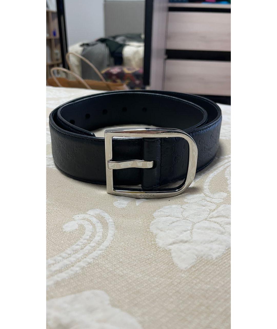 GUCCI Черный кожаный ремень, фото 5