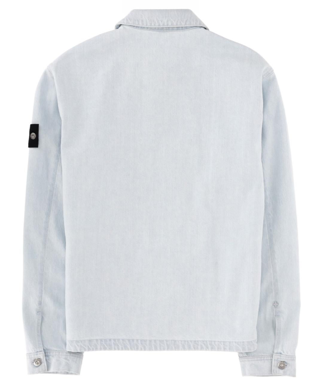 STONE ISLAND Голубая хлопковая куртка, фото 2