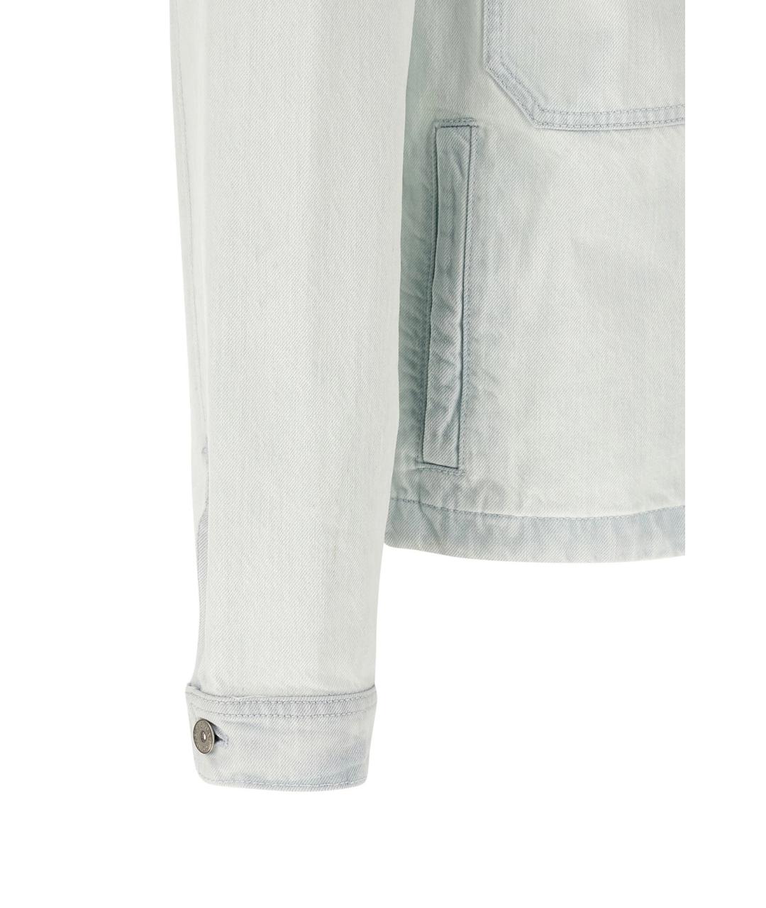 STONE ISLAND Голубая хлопковая куртка, фото 4