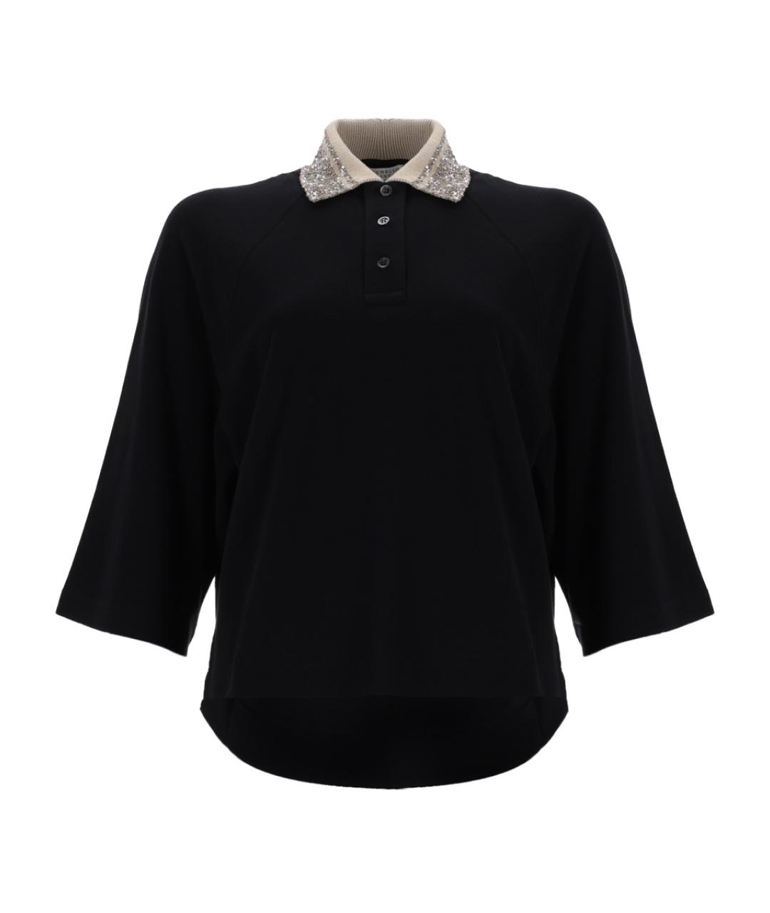 BRUNELLO CUCINELLI Черная хлопковая футболка, фото 1