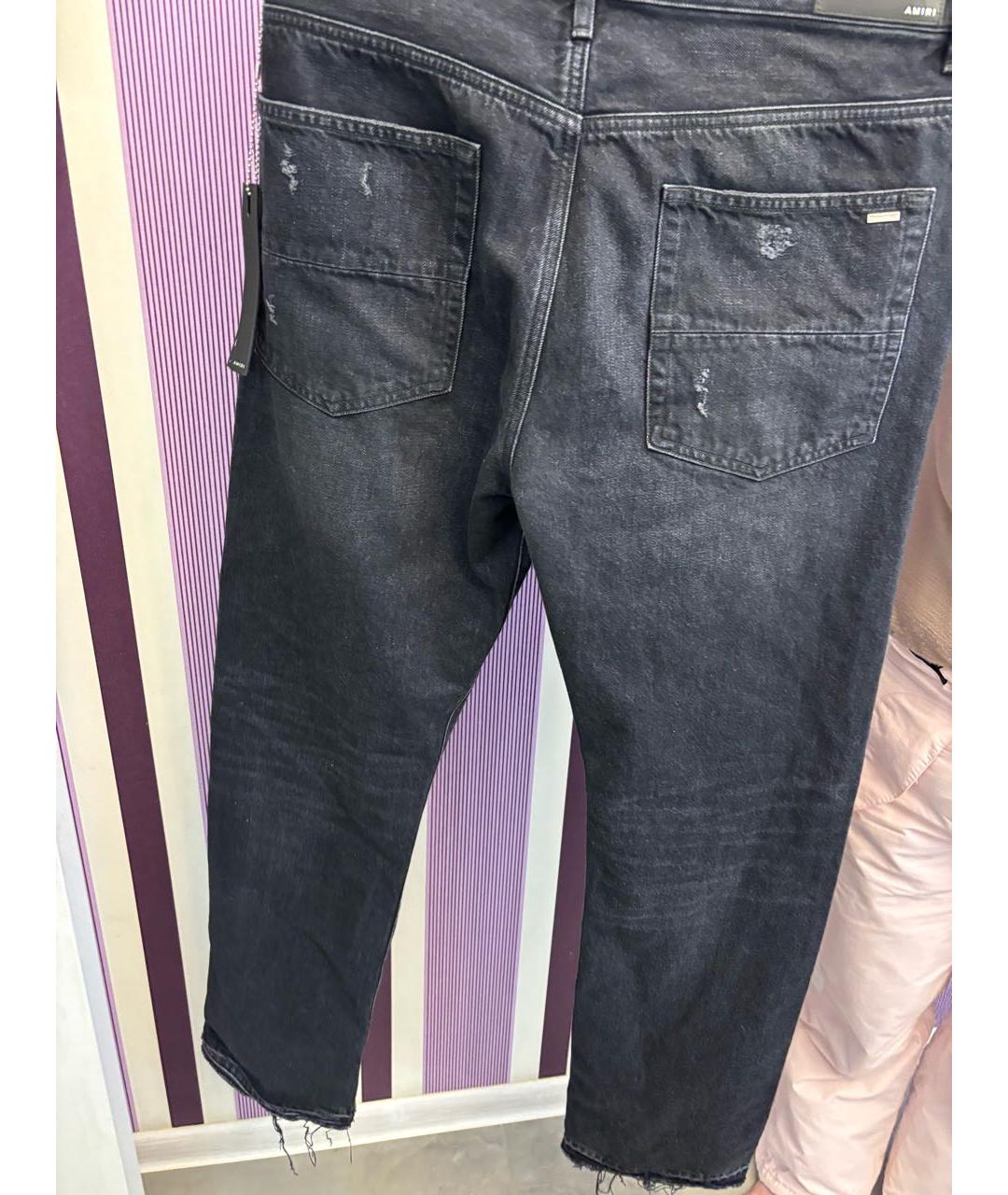 AMIRI Черные хлопковые прямые джинсы, фото 2