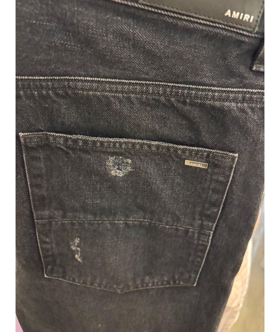 AMIRI Черные хлопковые прямые джинсы, фото 3