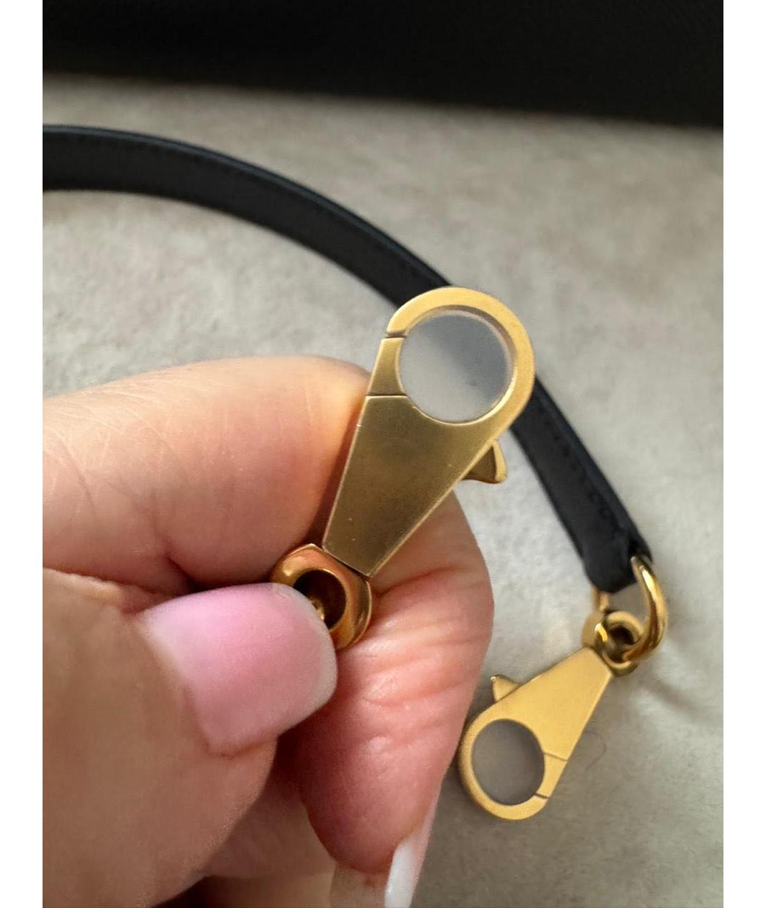 HERMES Черная кожаная сумка с короткими ручками, фото 8