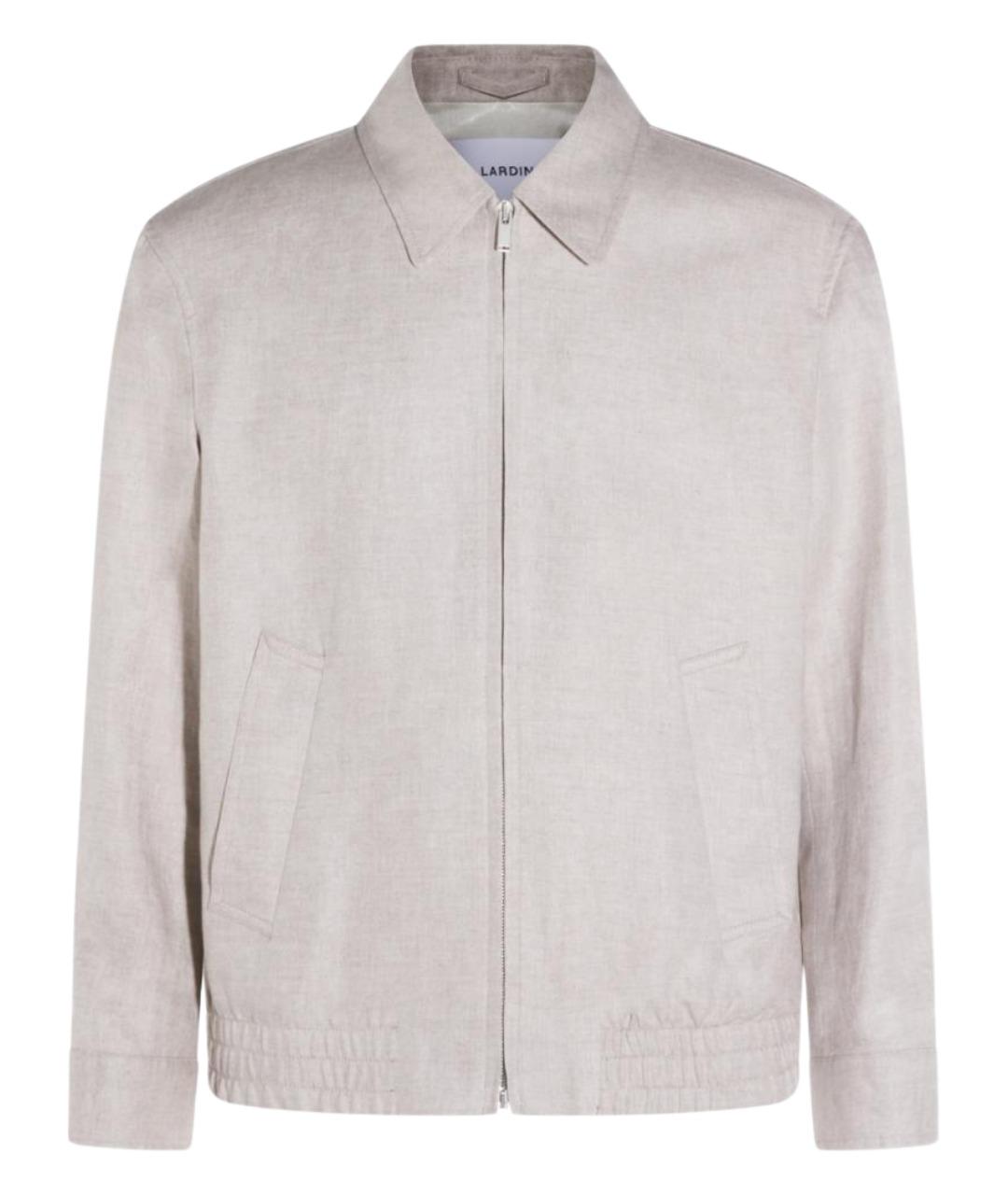 LARDINI Серая льняная куртка, фото 1