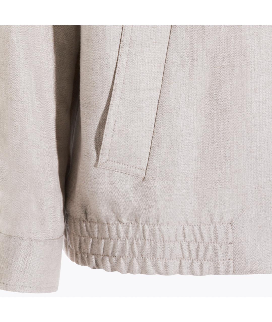 LARDINI Серая льняная куртка, фото 4