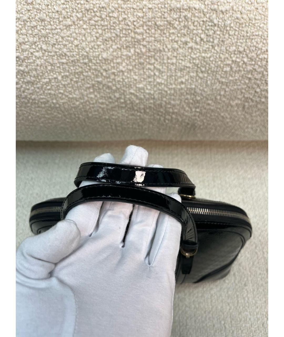 GUCCI Черная сумка с короткими ручками из лакированной кожи, фото 7