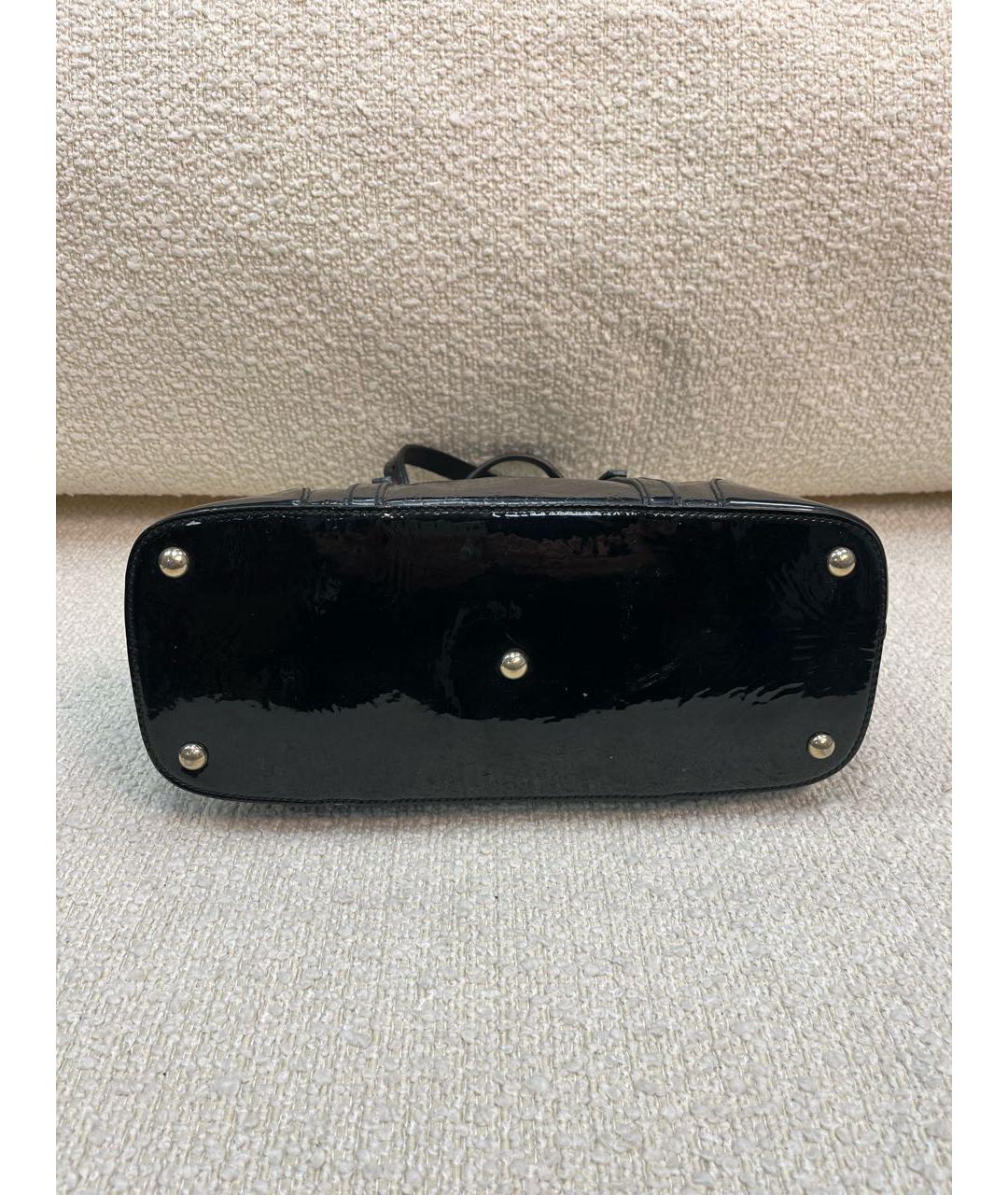 GUCCI Черная сумка с короткими ручками из лакированной кожи, фото 6