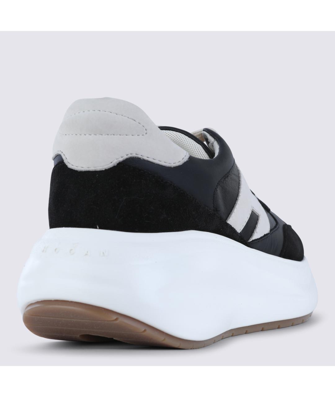 HOGAN Черные кожаные кроссовки, фото 3
