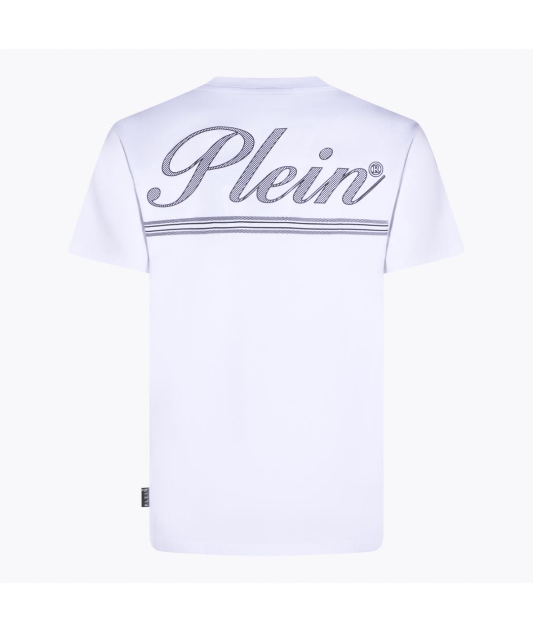 PHILIPP PLEIN Белая хлопковая футболка, фото 2