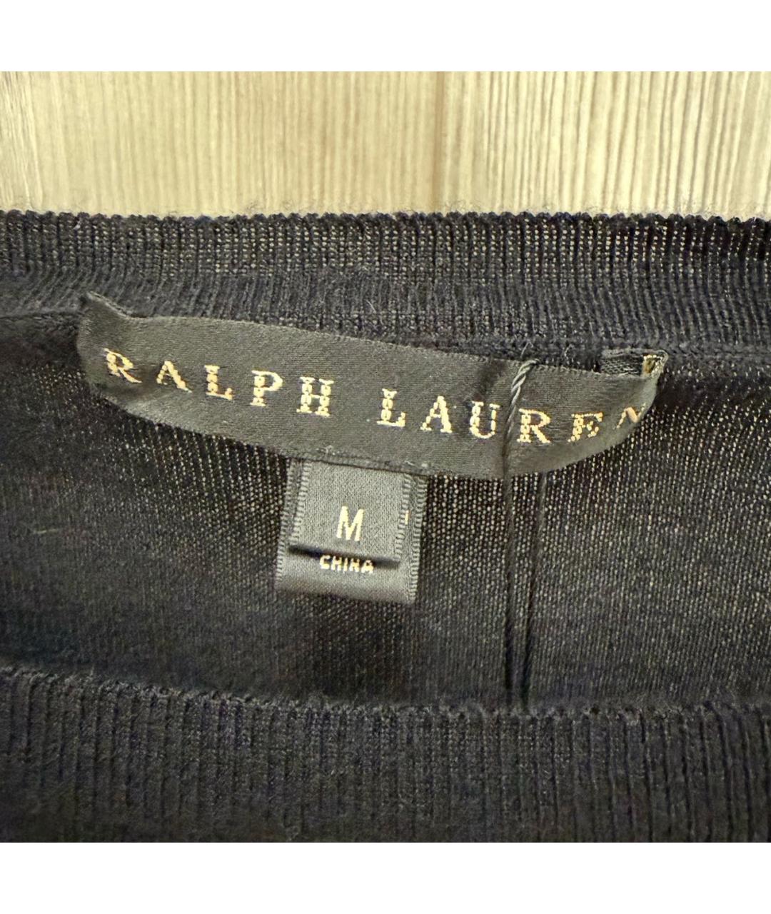 RALPH LAUREN Черное кашемировое повседневное платье, фото 3