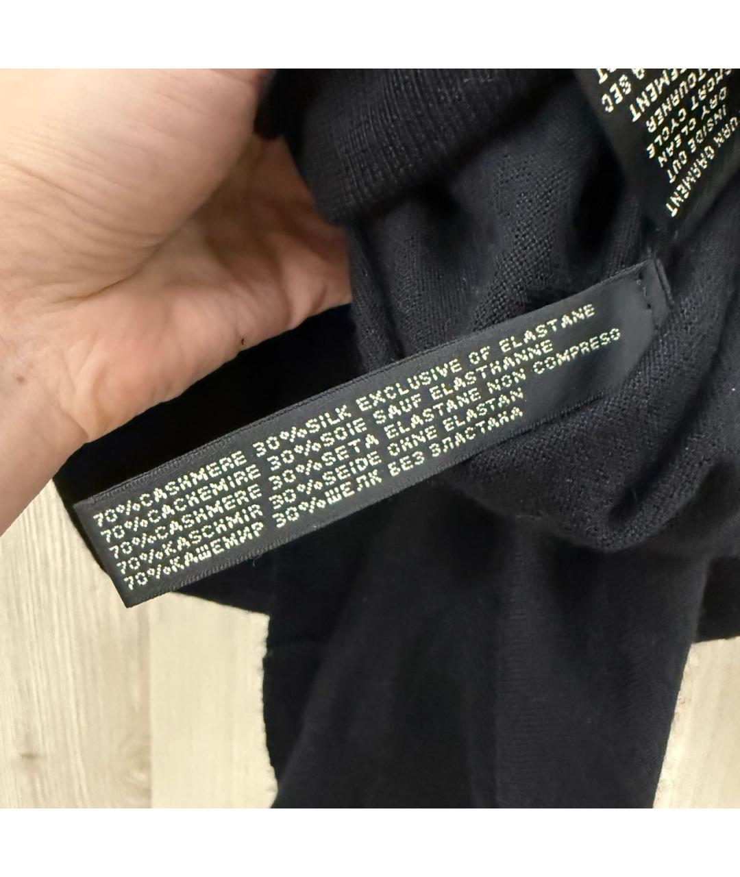 RALPH LAUREN Черное кашемировое повседневное платье, фото 4