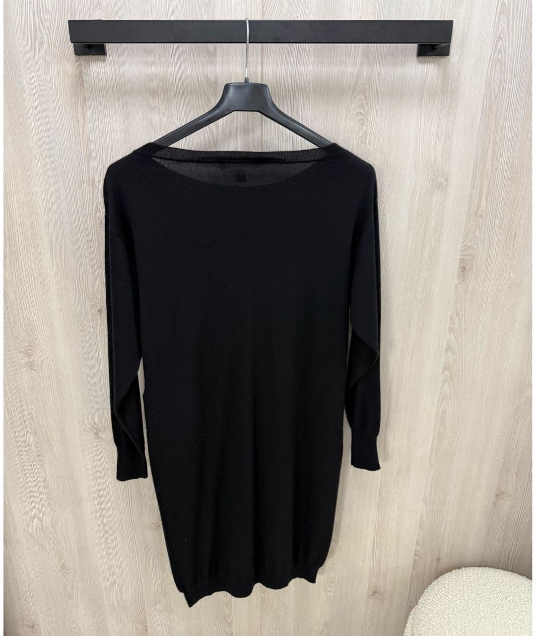 RALPH LAUREN Черное кашемировое повседневное платье, фото 2