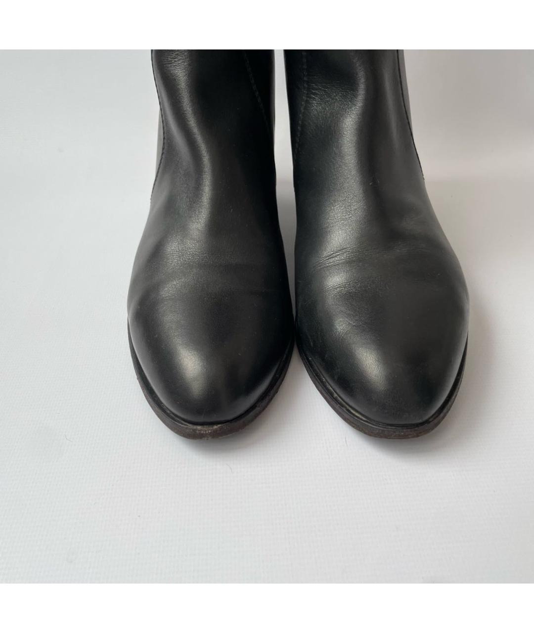 SERGIO ROSSI Черные кожаные сапоги, фото 3