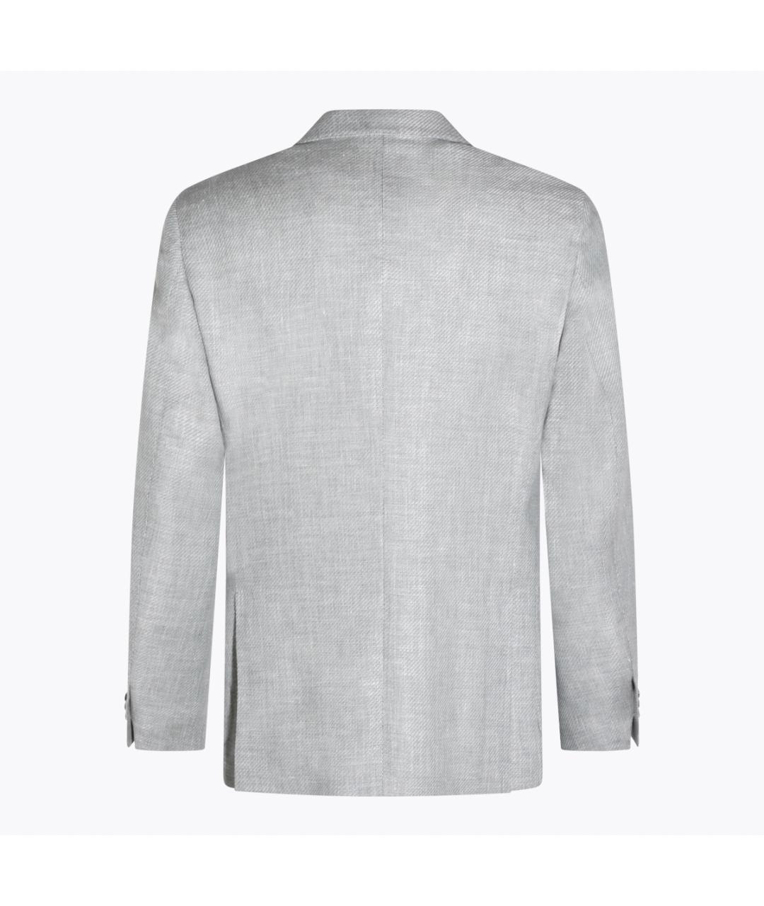 LARDINI Серый шерстяной пиджак, фото 2