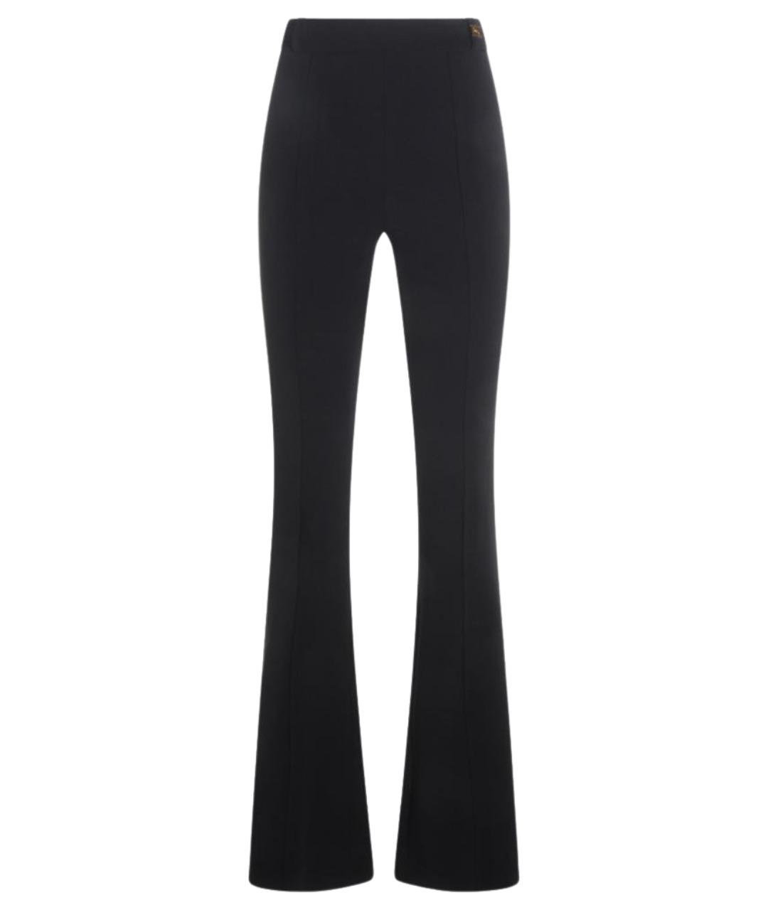 ELISABETTA FRANCHI Черные прямые брюки, фото 1