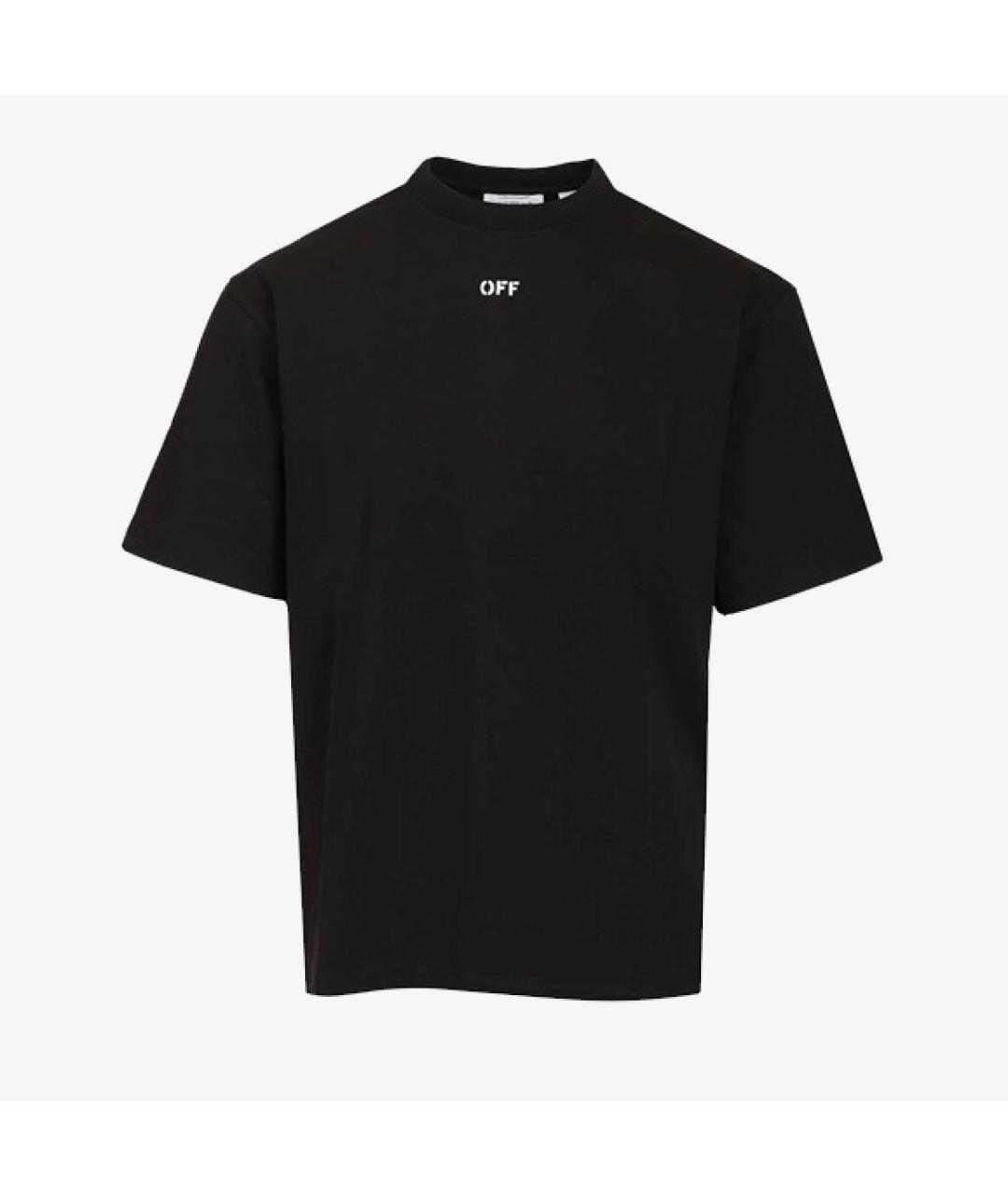 OFF-WHITE Черная хлопковая футболка, фото 1