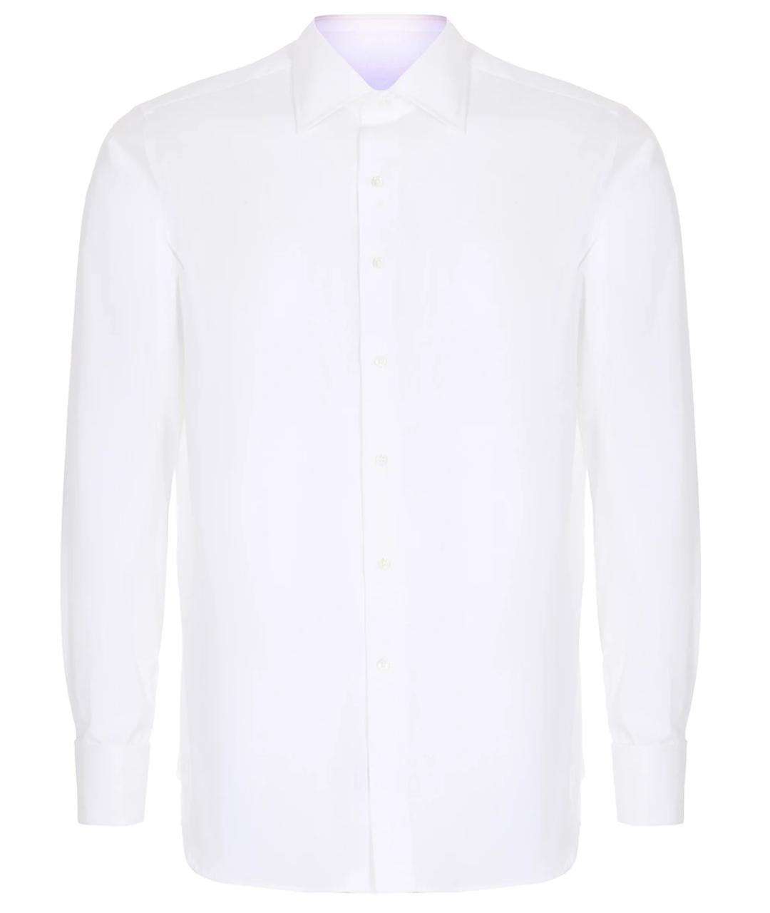 CANALI Белая хлопковая классическая рубашка, фото 1