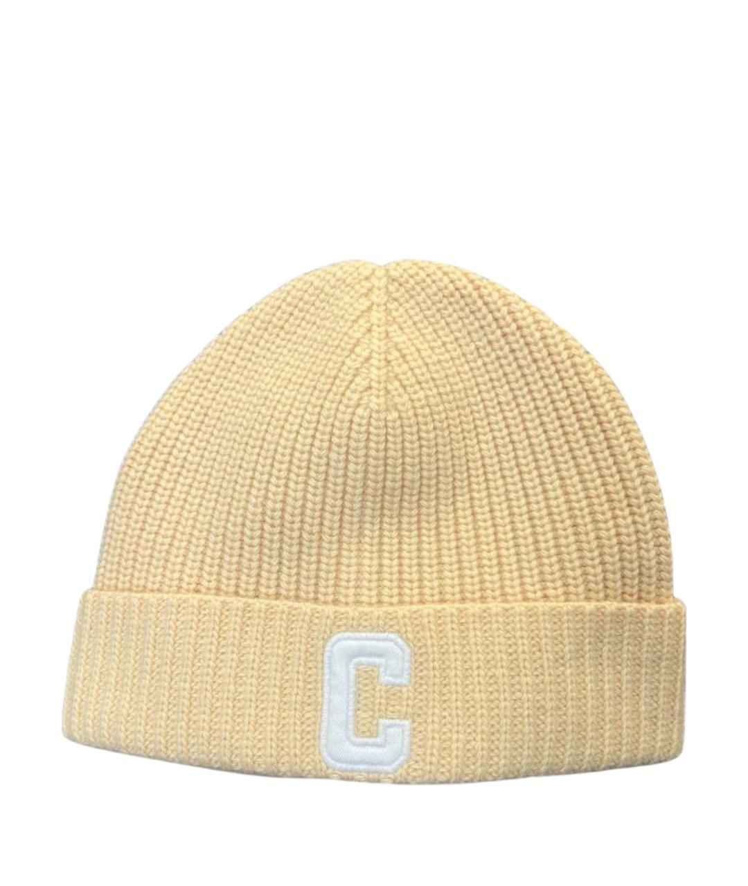 CELINE Желтая кашемировая шапка, фото 1