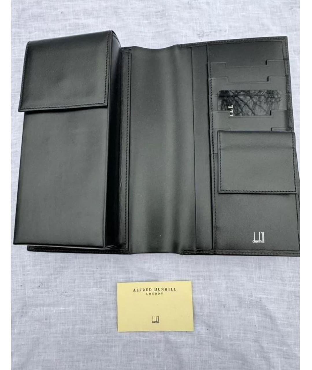 DUNHILL Черный кожаный кошелек, фото 2