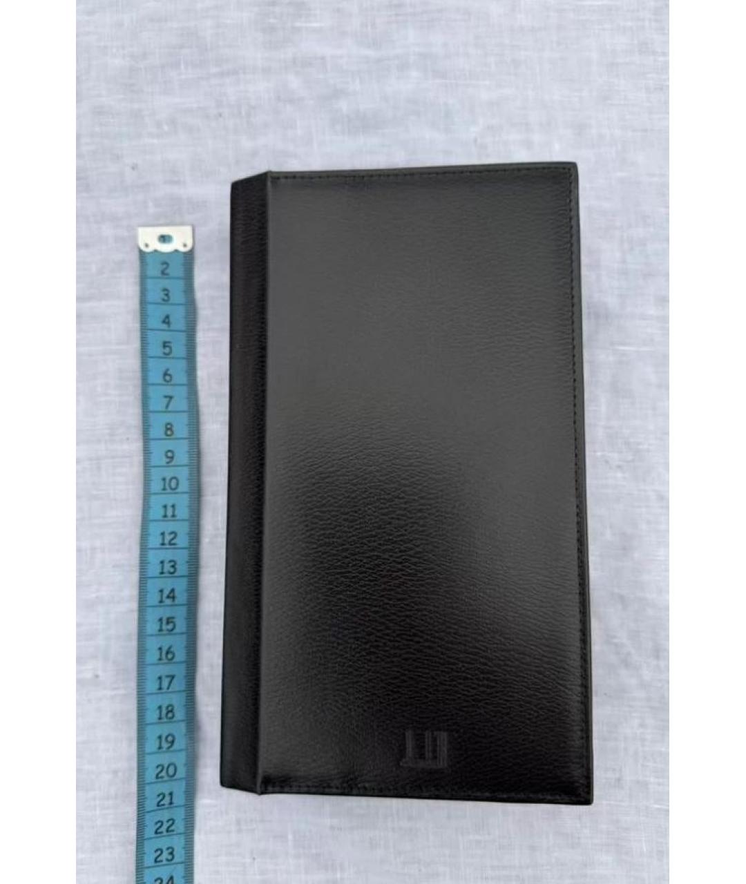 DUNHILL Черный кожаный кошелек, фото 9