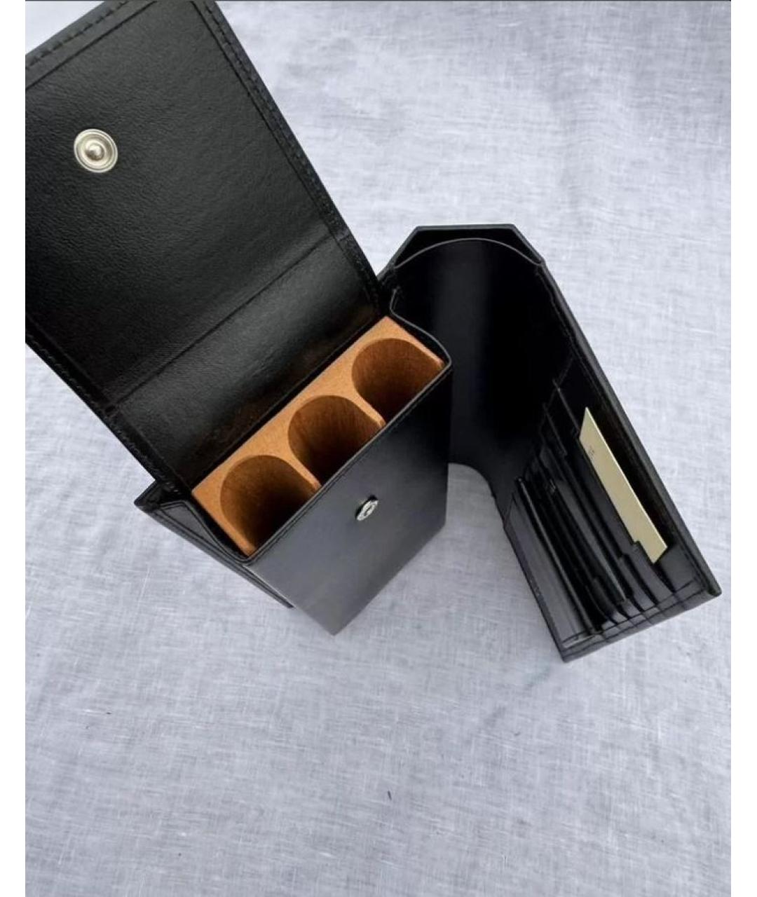 DUNHILL Черный кожаный кошелек, фото 3