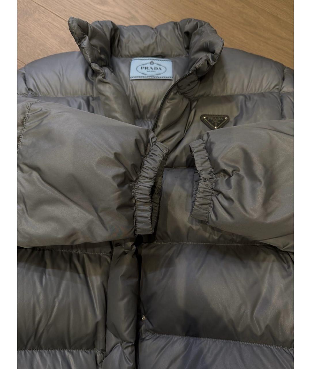PRADA Серая полиамидовая куртка, фото 4