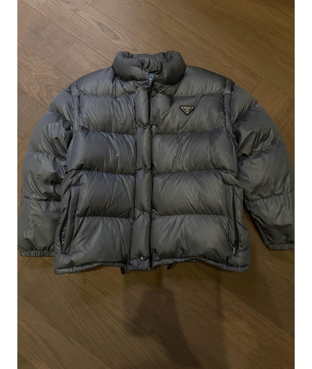 PRADA Серая полиамидовая куртка, фото 6