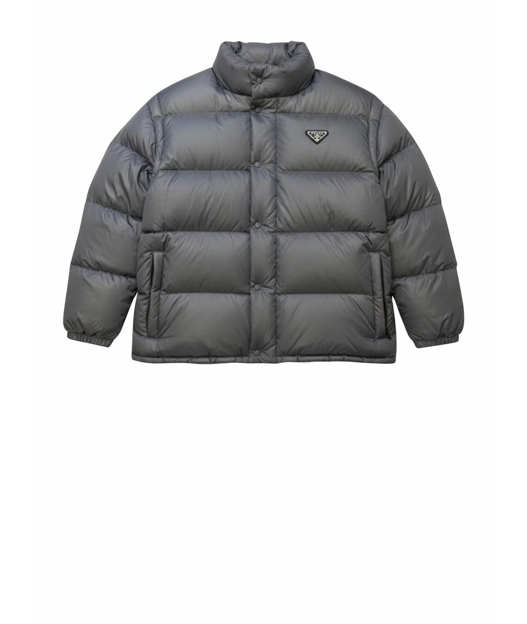 PRADA Серая полиамидовая куртка, фото 1
