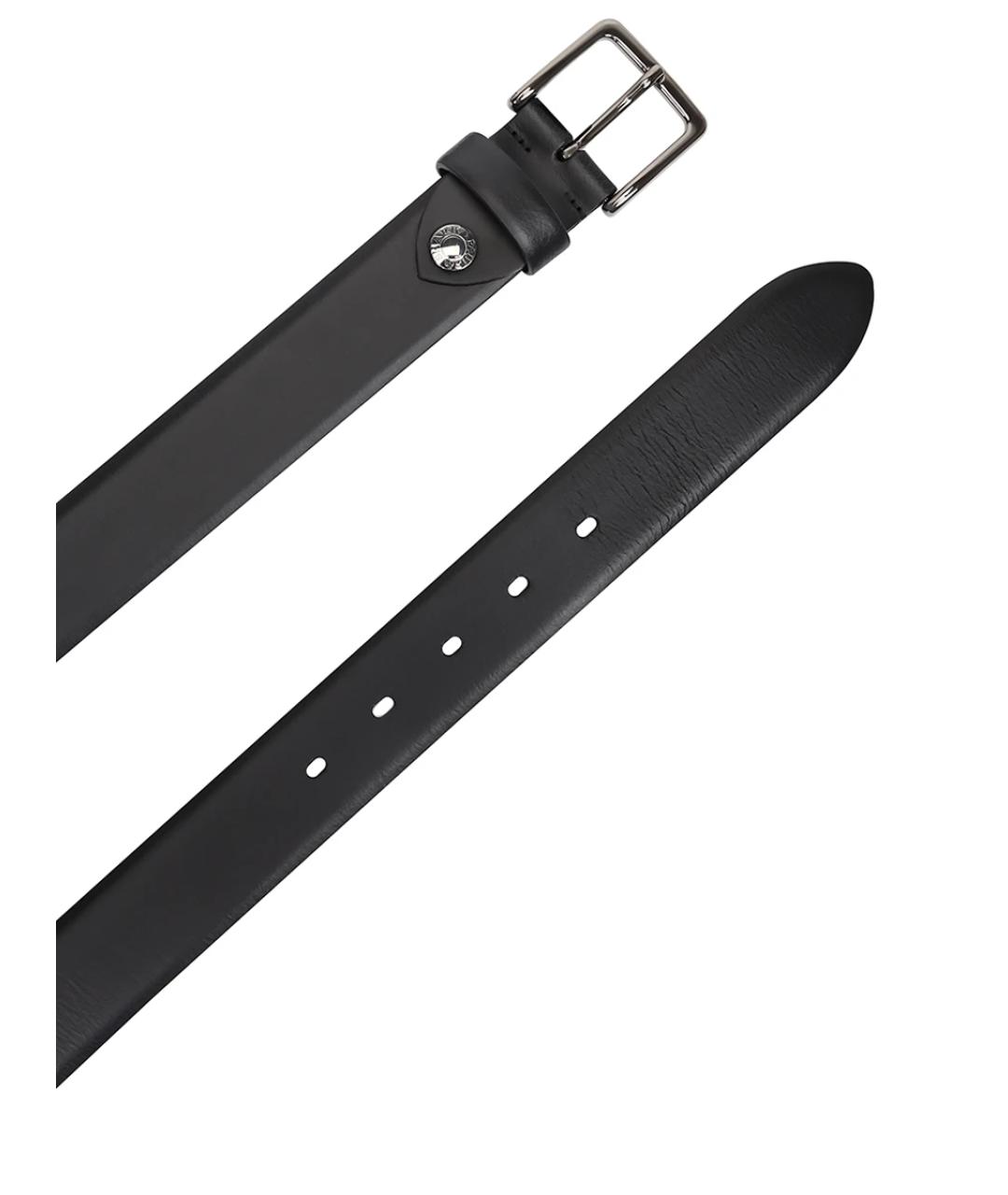 PAUL & SHARK Черный кожаный ремень, фото 4