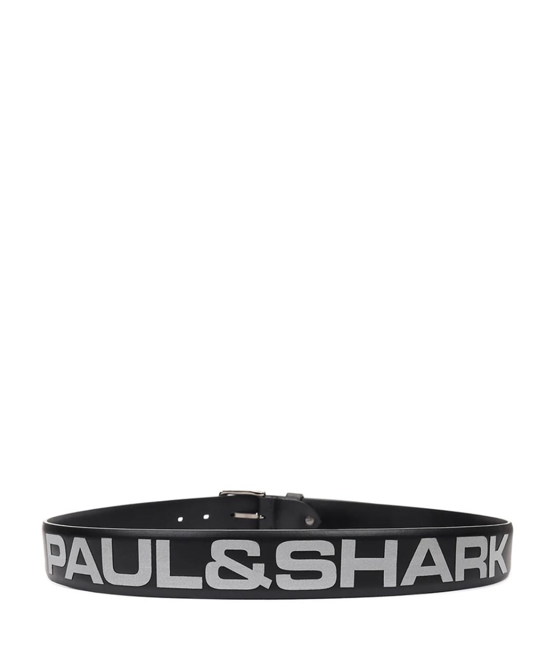 PAUL & SHARK Черный кожаный ремень, фото 3