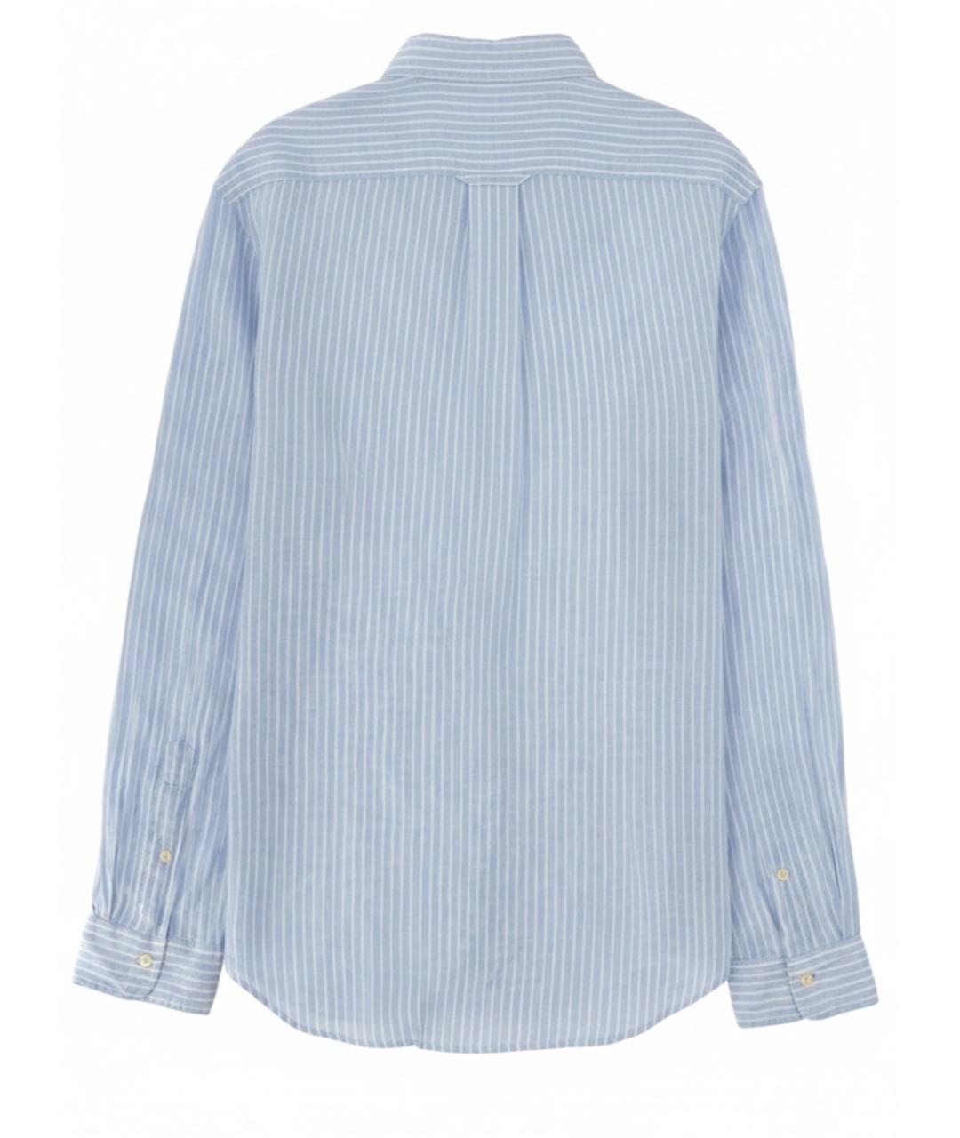 POLO RALPH LAUREN Голубая льняная кэжуал рубашка, фото 2