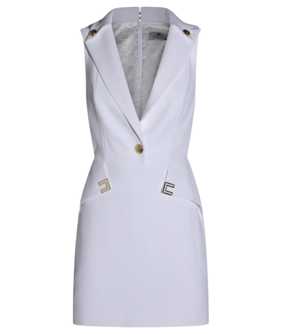 ELISABETTA FRANCHI Белое повседневное платье, фото 1