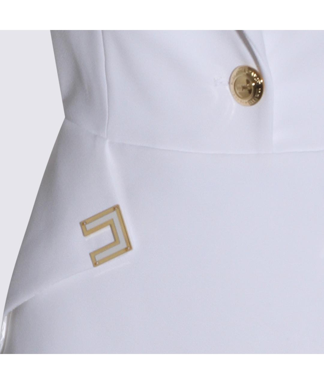 ELISABETTA FRANCHI Белое повседневное платье, фото 3