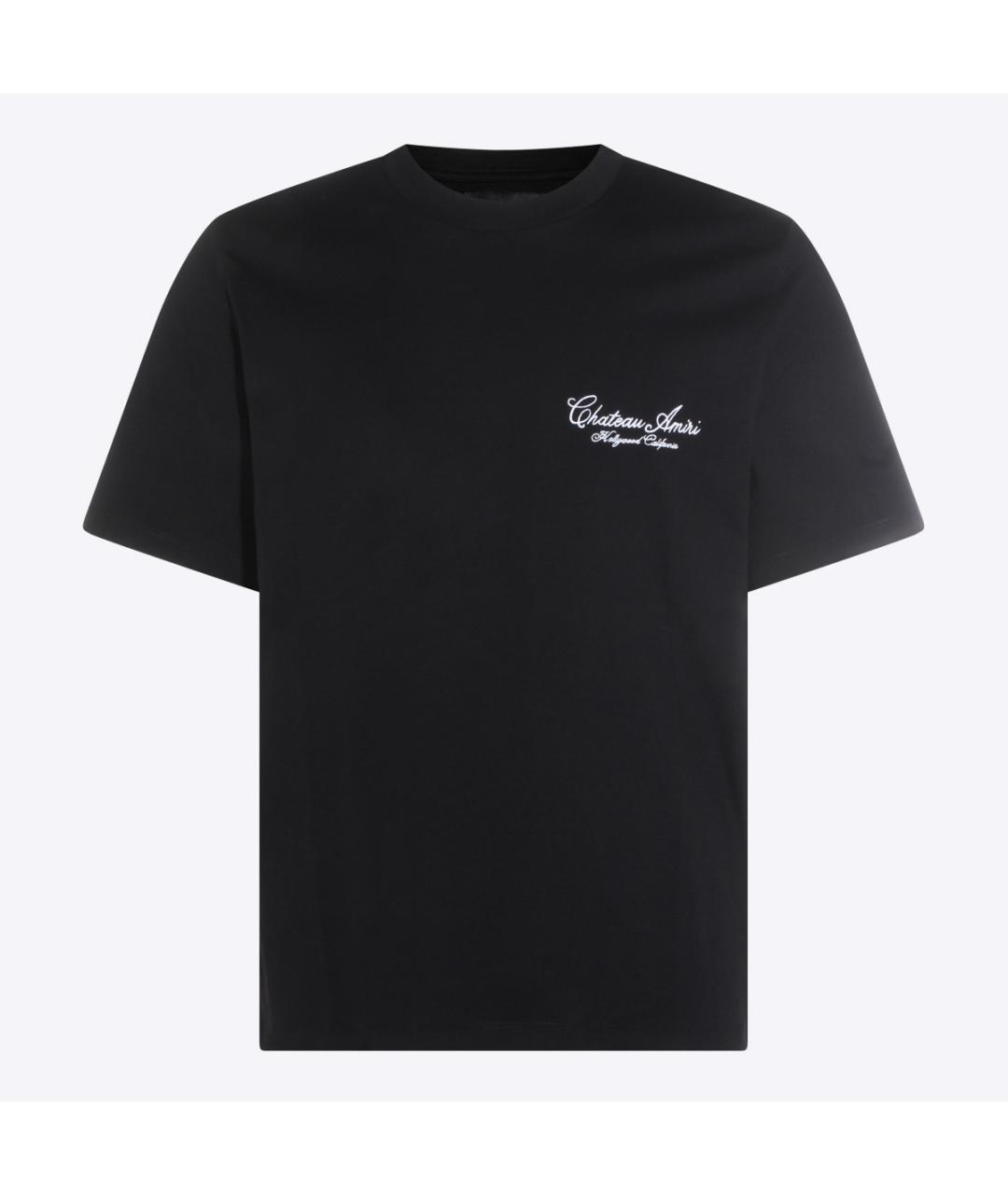 AMIRI Черная хлопковая футболка, фото 4