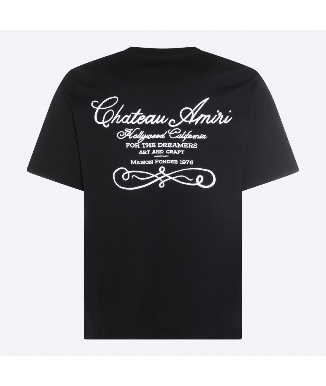 AMIRI Черная хлопковая футболка, фото 2