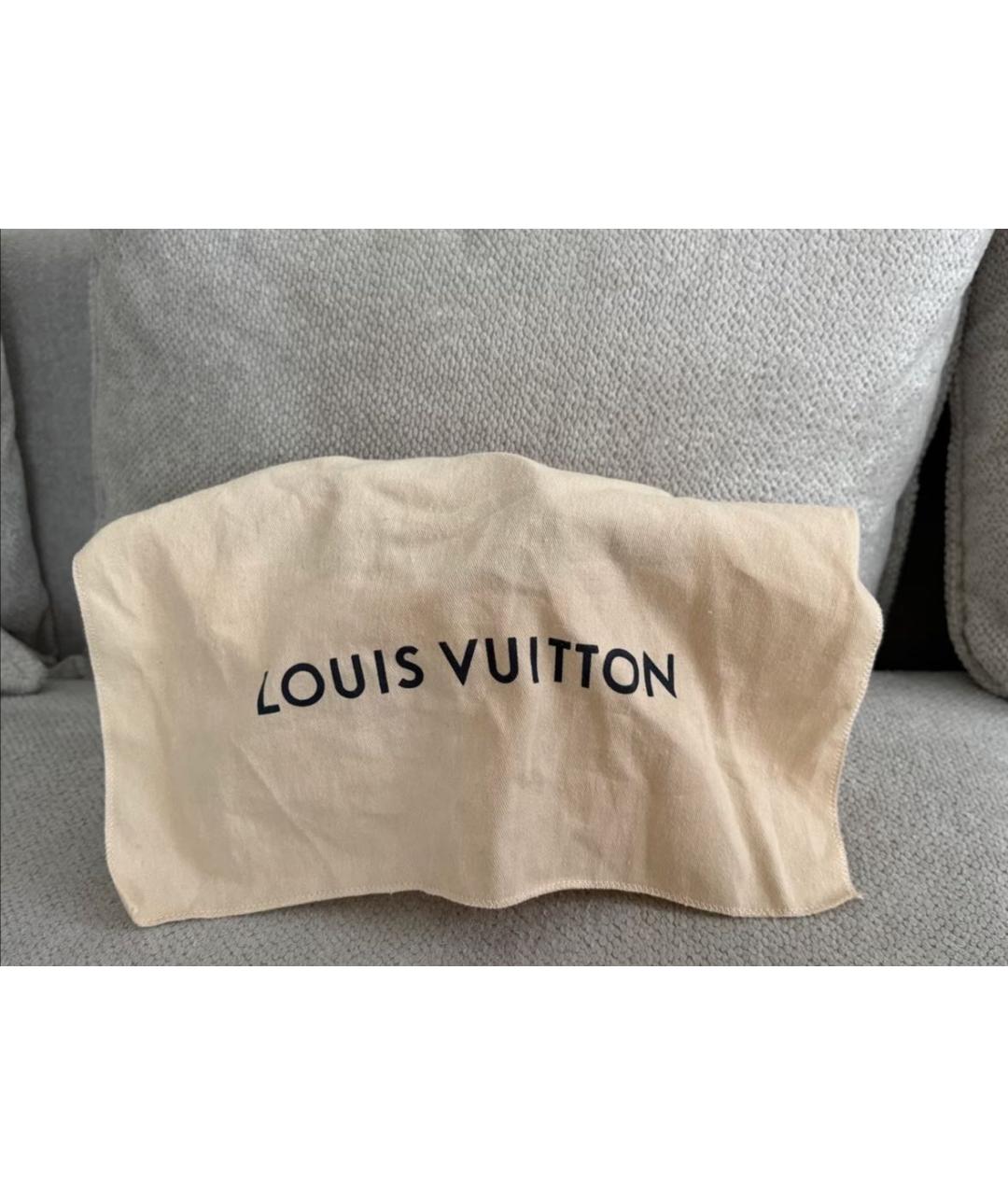 LOUIS VUITTON Коричневая кожаная сумка с короткими ручками, фото 5