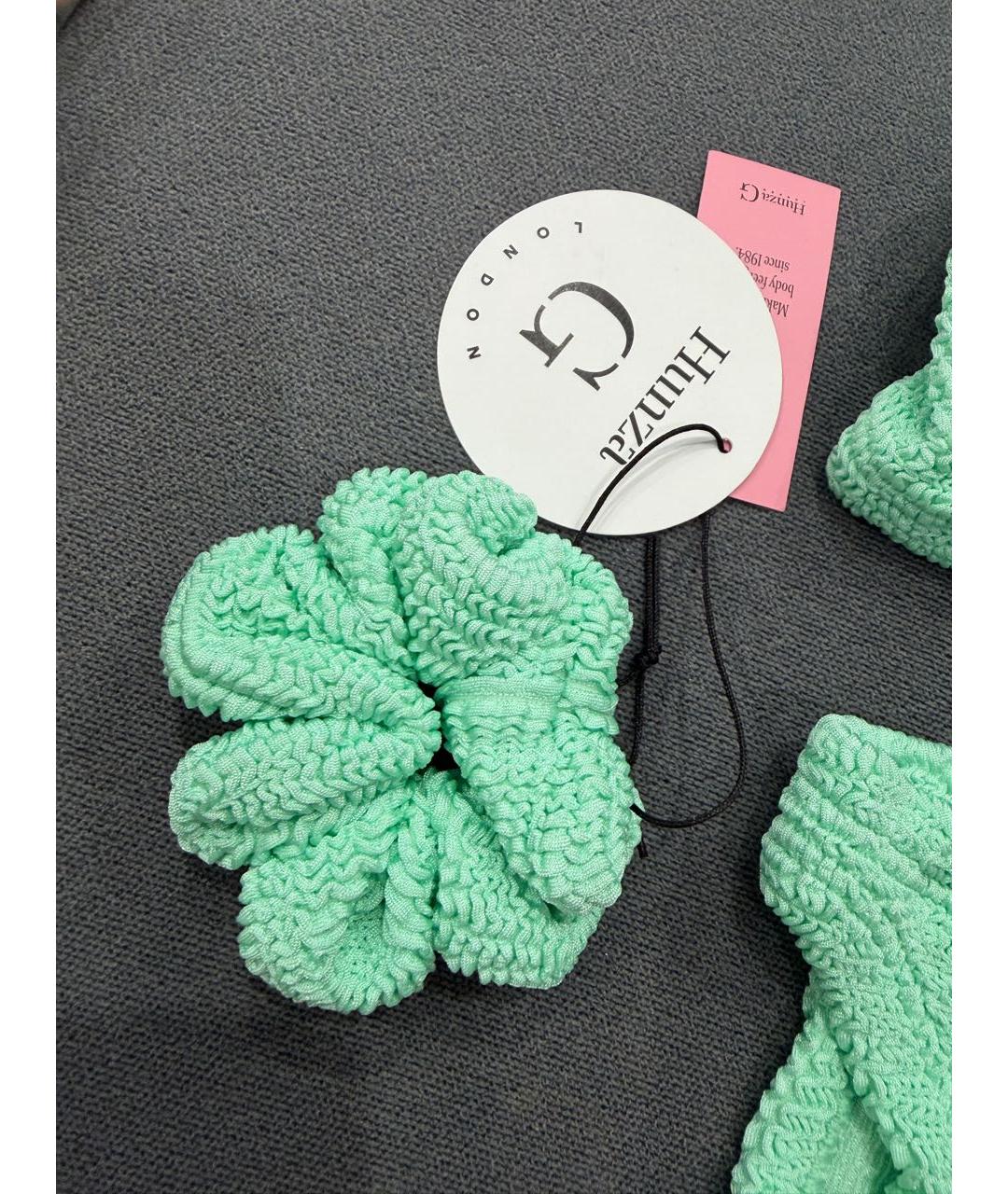 HUNZA G Салатовый полиамидовый купальник, фото 3