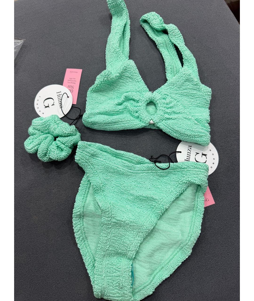 HUNZA G Салатовый полиамидовый купальник, фото 6