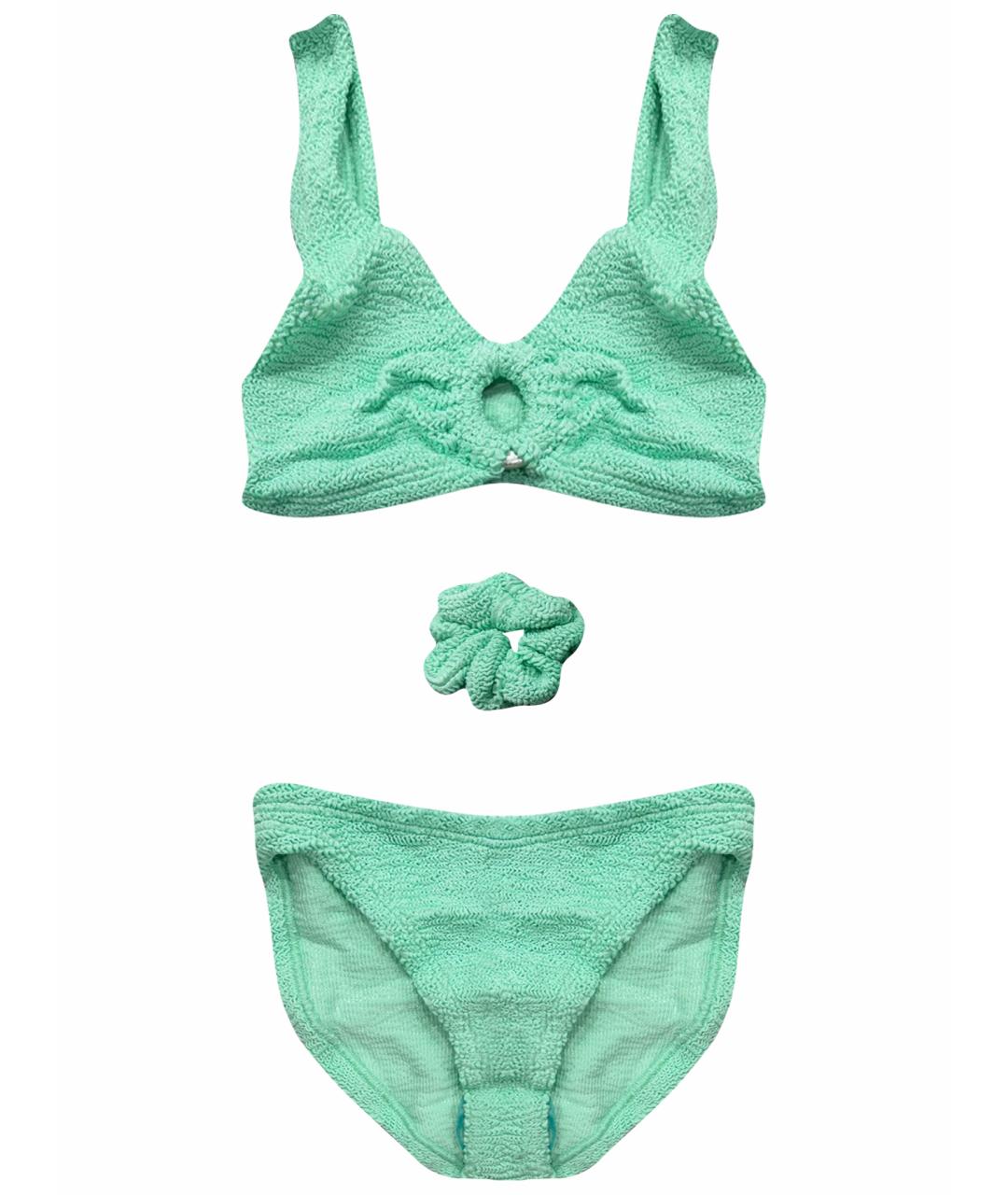 HUNZA G Салатовый полиамидовый купальник, фото 1