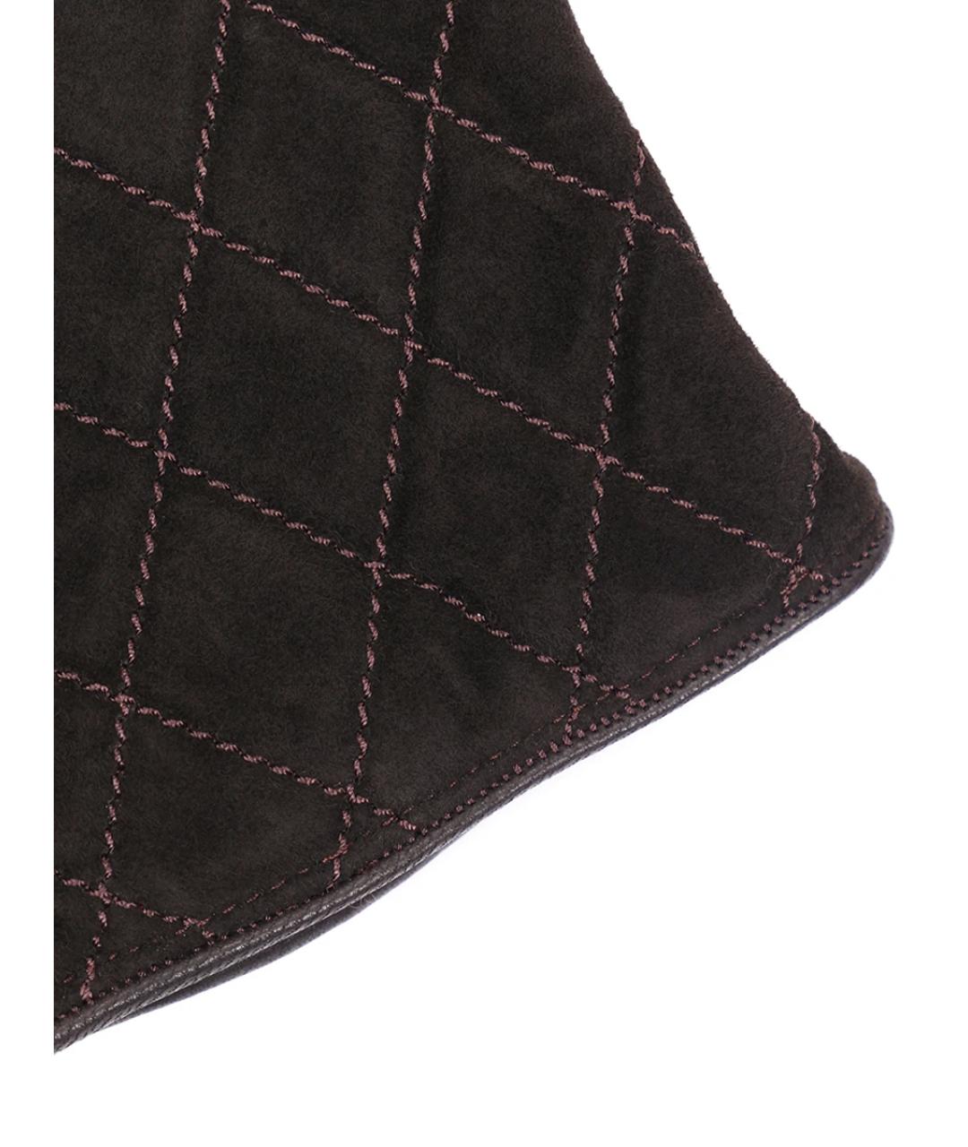 BRIONI Коричневые кожаные перчатки, фото 3