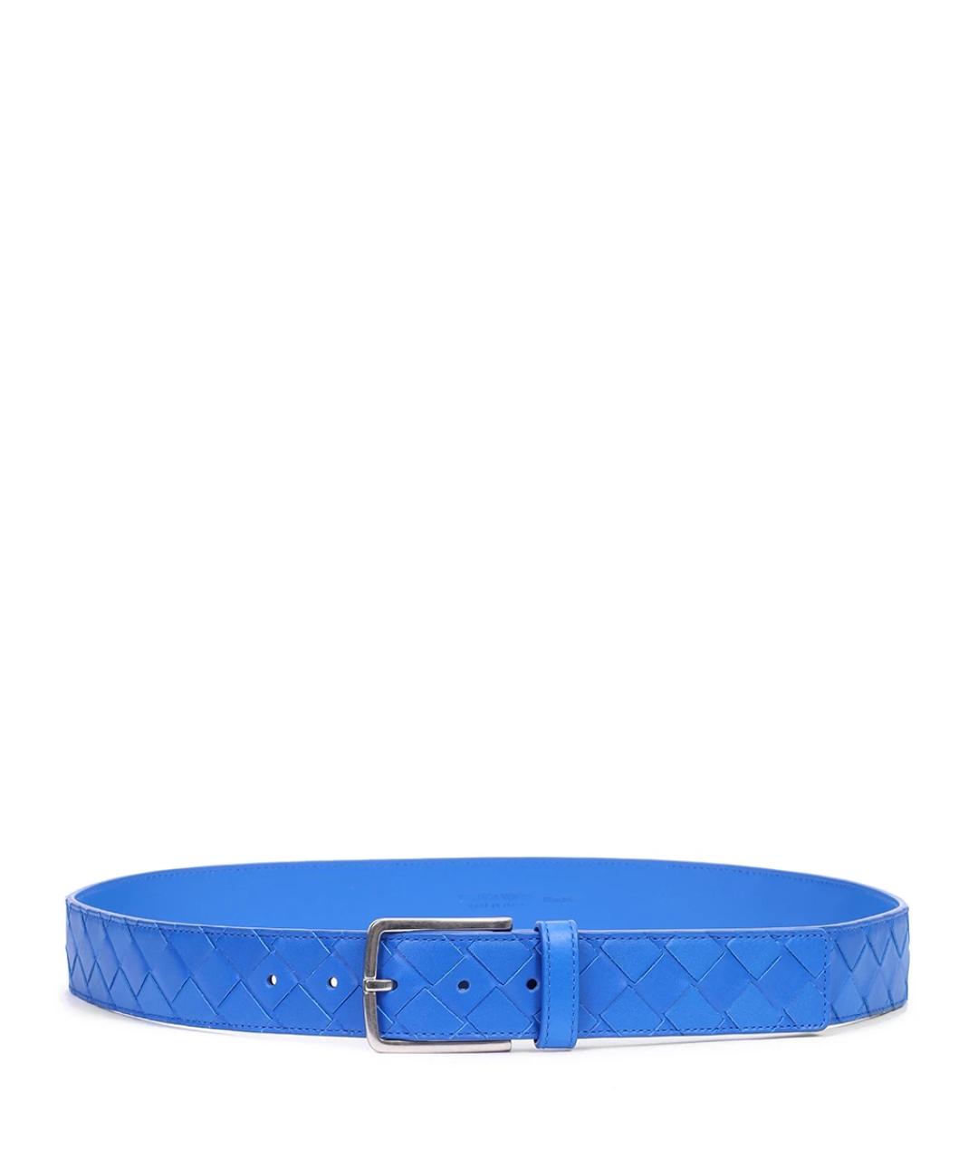 BOTTEGA VENETA Синий кожаный ремень, фото 2