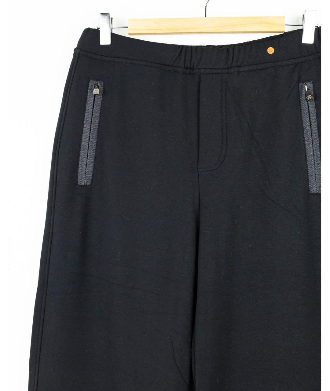 CORNELIANI Черные вискозные повседневные брюки, фото 3