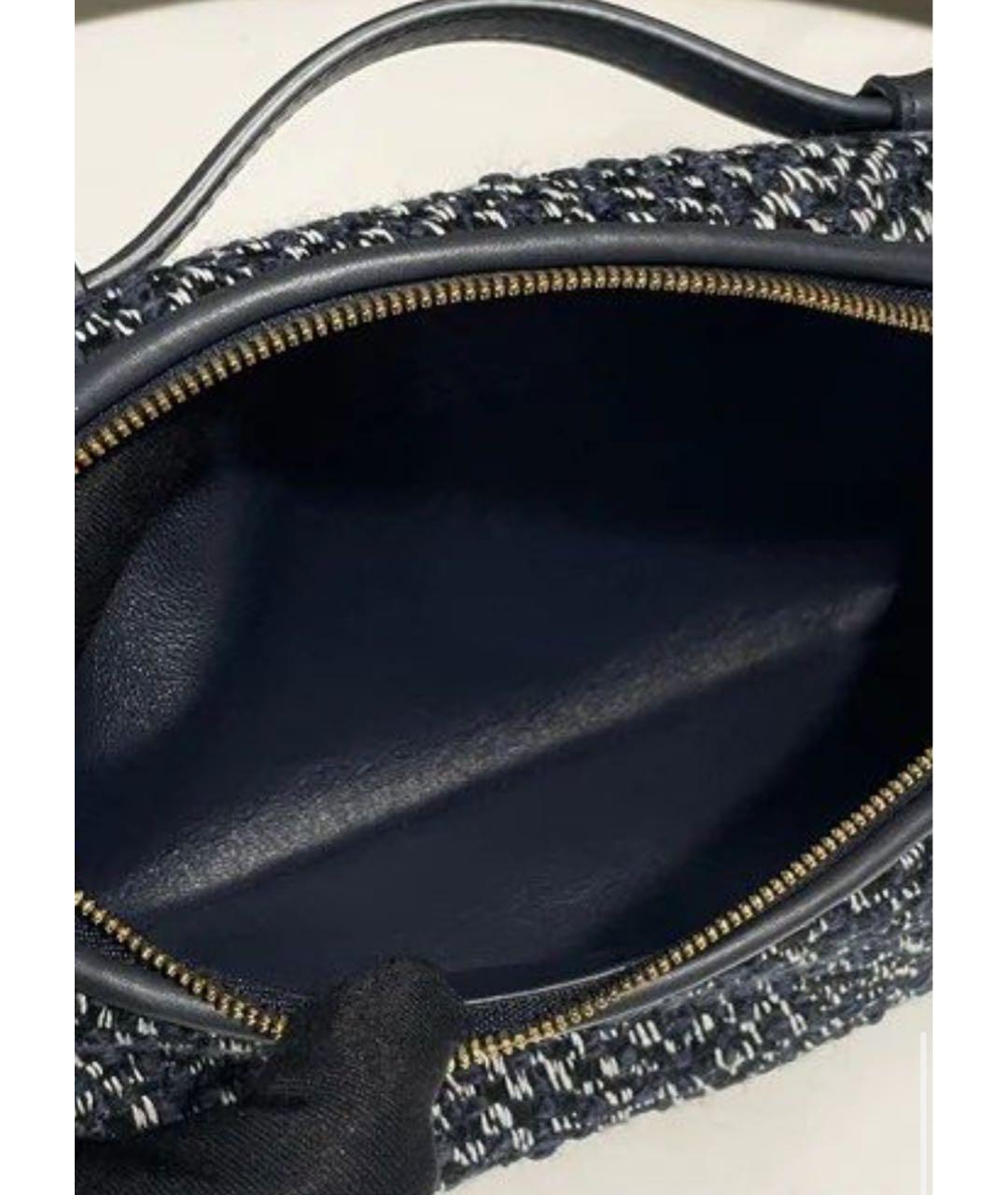 LORO PIANA Темно-синяя сумка с короткими ручками, фото 4