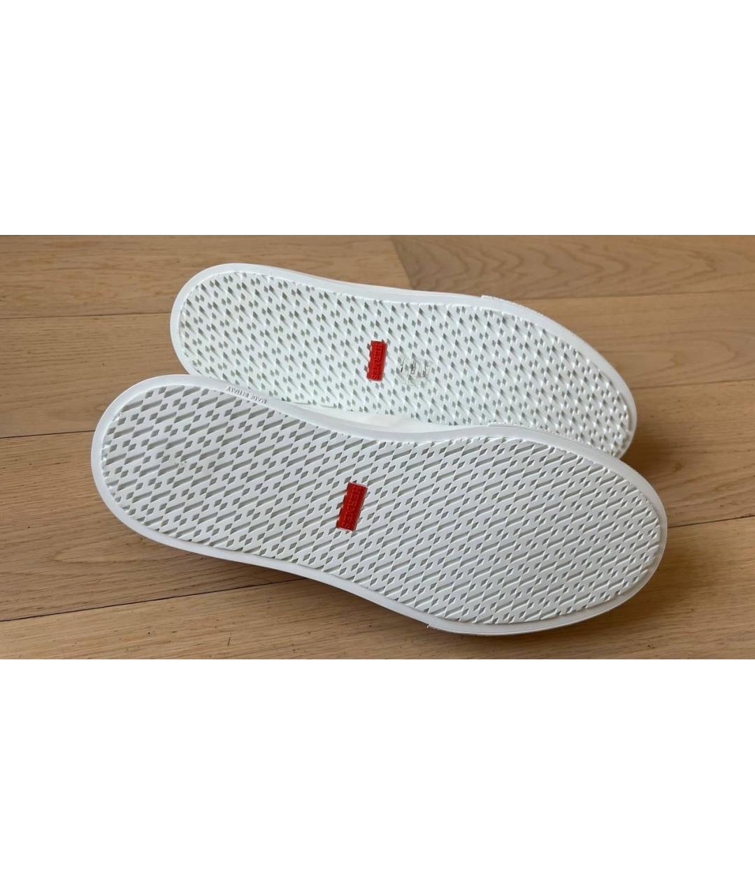 HERMES Белые кожаные низкие кроссовки / кеды, фото 5