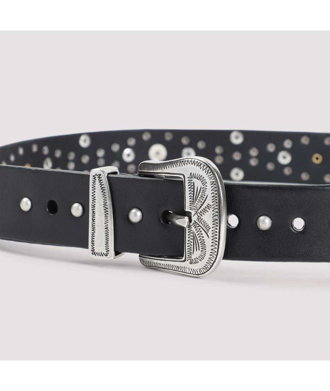 GOLDEN GOOSE DELUXE BRAND Черный кожаный ремень, фото 5